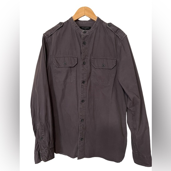 ALLSAINTS Privateer Slim Fit Button-Down Shirt - Picture 2 of 4